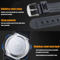 (New)Kid Boy LED Round Dial Alarm topwatch Week Waterproof Digital Writ Watch. 