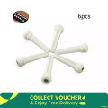6 Pcs Bridge Pins For Acoustic Guitar - White and black. 