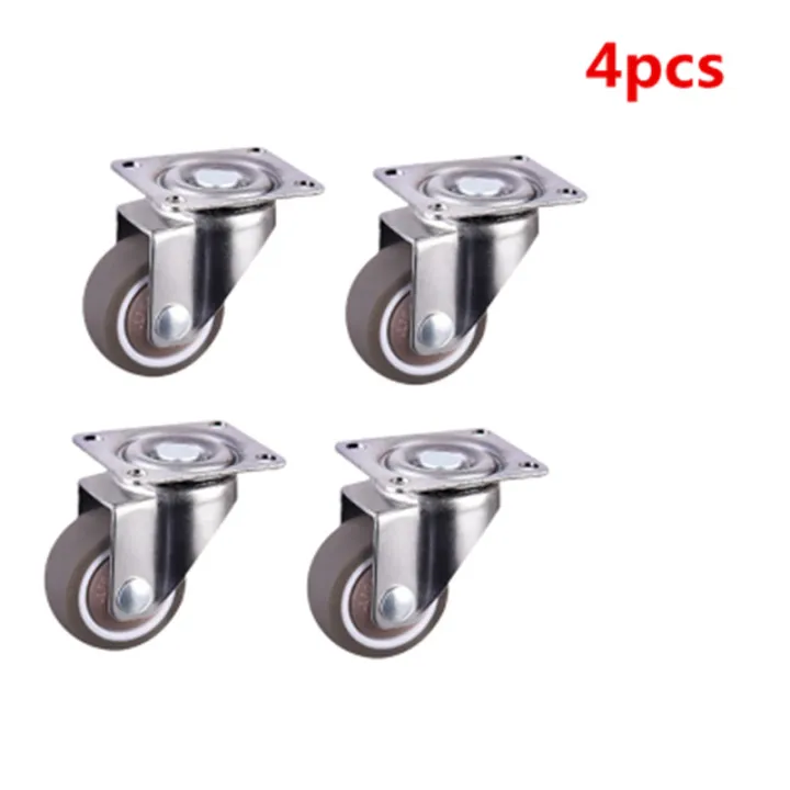 4pcs%20Furniture%20Casters%20Wheels%20Soft%20Rubber%20Swivel%20Caster%20Silver%20Roller%20Wheel%20For%20Platform%20Trolley%20Chair%20Household%20Accessori%20-%20Image%202