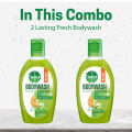 Buy 2 Dettol Body Wash Trial pack 50ml Shower Gel Lasting Fresh with Refreshing Melon & Cucumber Fragrance, 12 Hours Odour Protection. 