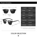 Classic Semi-Rimless Sunglasses Men's Women 2021 Square Polarized Sun glasses Men Oculos De Sol Gafas UV400 Retro Eyewear.
