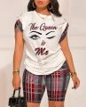 Summer Fashion Print Two Piece Set Women Casual Round Neck Short Sleeve Tshirt Shorts Two Piece Set Women. 