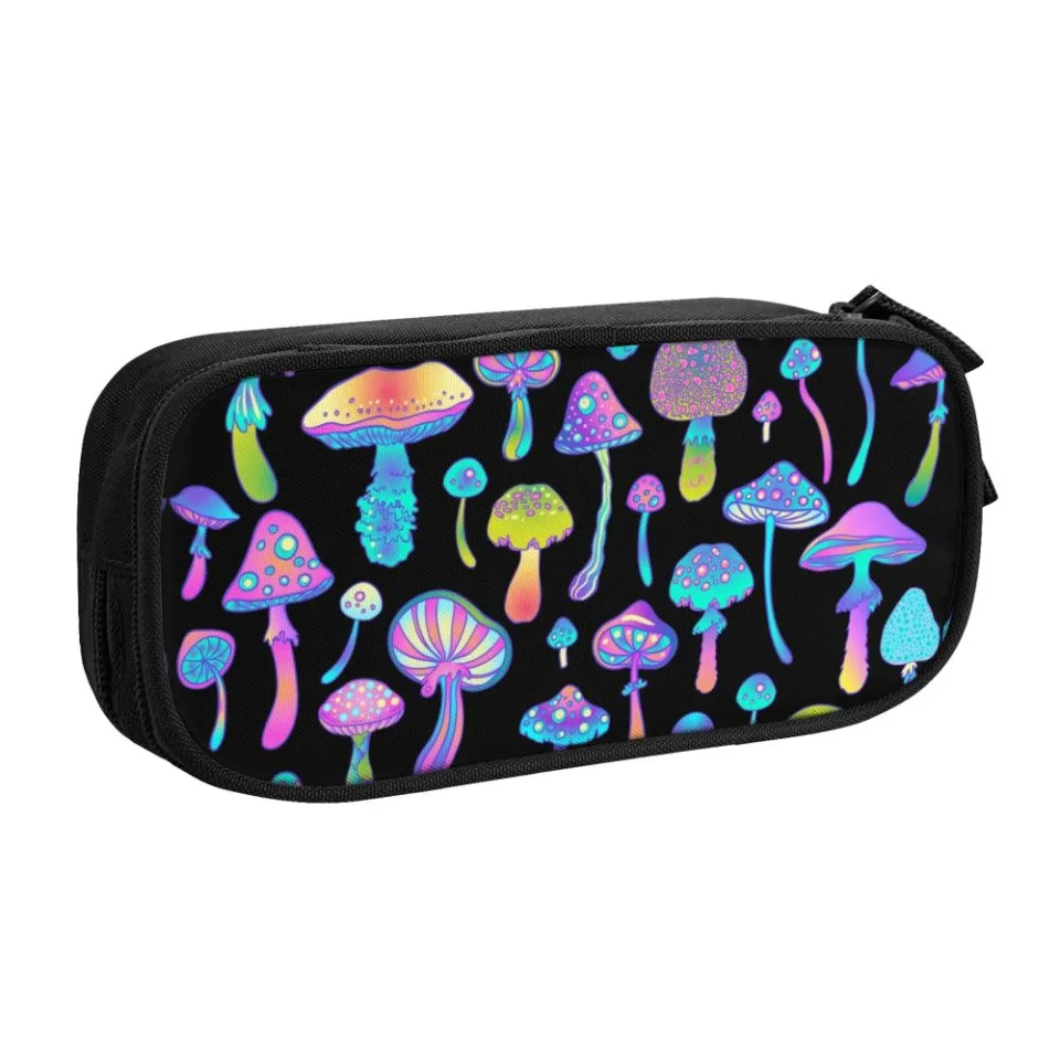 Customized Mushroom Pattern Kawaii Pencil Case Boys Gilrs Large