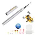 Fishing Rod and Reel Combo Set Telescopic Pocket Pen Fishing Rod with Mini Trolling Reel Fishing Line Soft Lures Baits Jig Hooks Fishing Accessories. 