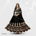 Semi Stitched Georgette Embroidery Long Floor Touch Anarkali Party Dress.