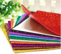 3 pcs Multi Color A4 Size Glitter Foam Sheet Paper Sticky Back Adhesive Sticker.. 