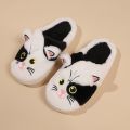 Autumn Winter Women Plush Slippers Indoor Fleece Warm Slippers Cute Cartoon Cat Soft Flat House Slipper Couple Home Cotton Shoes. 