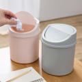 Mini Desktop Bin Small Trash Can Tube with Cover Bedroom Trash Can Garbage Can Clean Workspace Storage Box Home Desk Dustbin.