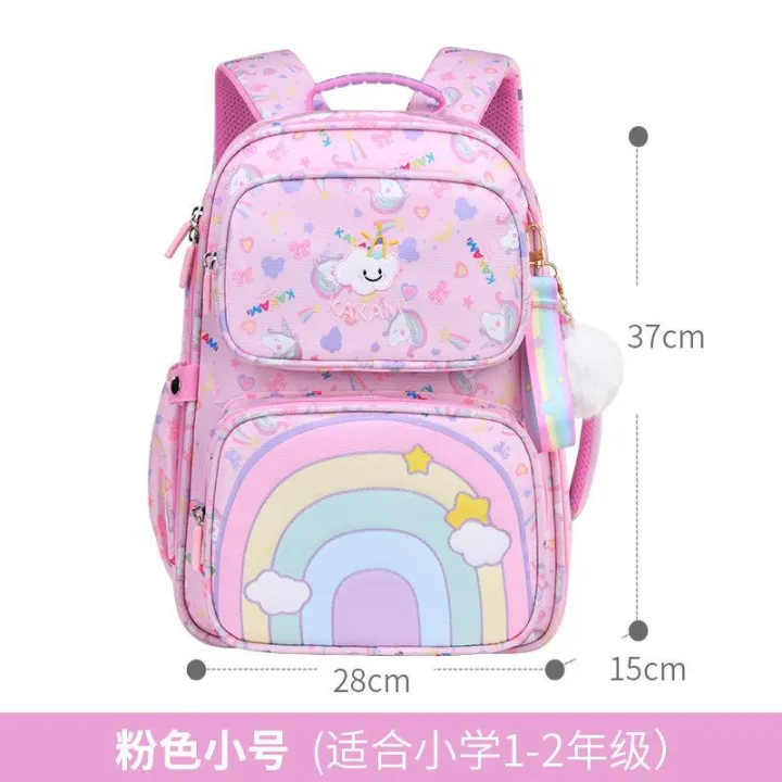 New%20Student%20Rainbow%20School%20Bag%20Grade%201-3-6%20Girls%20Lightweight%20Spine%20Protector%20Children's%20Backpack%20Cute%20Pink%20-%20Image%208