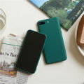 Dark Green Matte Phone Case For iphone 14 13 12 mini 11 Pro XS Max XR X 8 7 6S 6 Plus Silicone Cases Solid Color Soft TPU Cover.