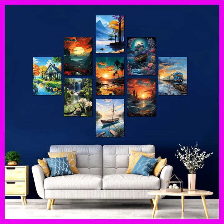 9Pcs/Set%20Flower%20Home%20Canvas%20Wall%20Painting%20Picture%20Living%20Room%20or%20Bedroom%20-%20Image%202