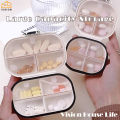 Vision Portable Travel Pill Organizer Weekly Travel Pill Box Mini Pill Holder for Pocket Pharmacy Medicine Container for Vitamin/ Fish Oil/ Supplement.