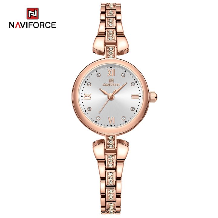 NAVIFORCE NF5034 Simple Luxury Watch for Women Casual Ladies Zinc Alloy Bracelet Band High Quality Female Quartz Wrist Watch