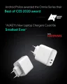 Aukey PA-B4 Omnia Duo 65W Dual-Port PD Fast Charger Dynamic Detect Quick Charge Wall Charger Charging Station for phone tablet. 