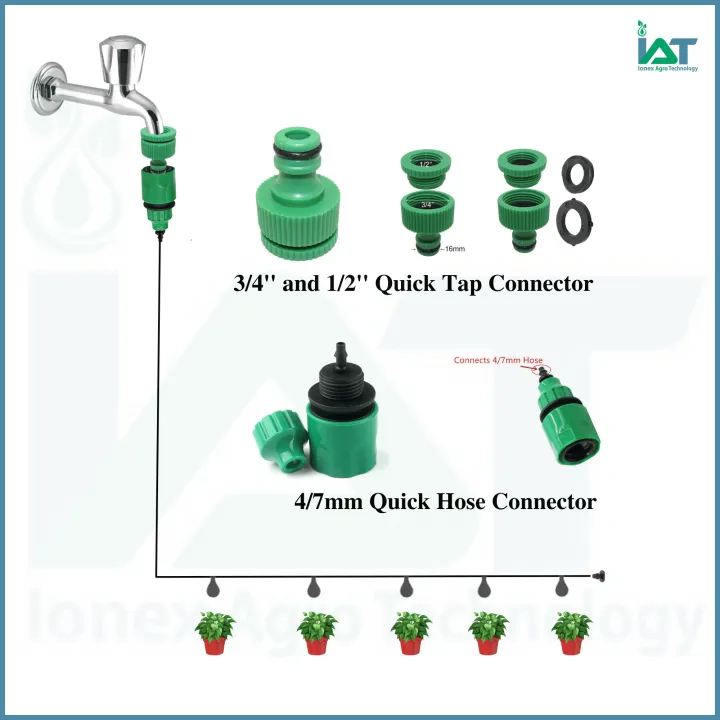 1/2''%20or%203/4''%20Quick%20Tap%20Connector%20(1-Piece)%20and%204/7mm%20Quick%20Hose%20Connector%20(1-Piece)%20Used%20to%20Connect%20Threaded%20Water%20Tap/%20Faucet%20to%204/7mm%20Pipe%20for%20Garden%20Irrigation.%20-%20Image%204