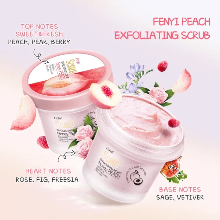 Fenyi%20Honey%20Peach%20%20Exfoliating%20Body%20Scrub%20%20-100g%20-%20Image%203