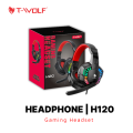T-WOLF H120 RGB Wired Gaming Headphones. 