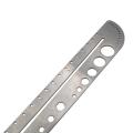 KOGEEK Multifunction Scale Tool Map Landmarks Compasses Ruler Protractor Stainless Steel EDC Ruler.