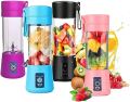 Portable Blender, YKSINX Smoothie Juicer Cup, Personal Mini Blender for Shakes and Smoothies, Six Blades in 3D, 13oz 2000mAh Powerful USB Rechargeable Home Travel Handheld Fruit Juicer (Pink).