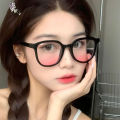 (NEW)Women Fashion Blush Gradient Anti Blue Light Glasses Fashion Round Decorative Sunglasses Girls Korean Cute Shades Eyewear.
