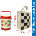 Jute Fabric made Lunch Carrying Bag with soft handle.