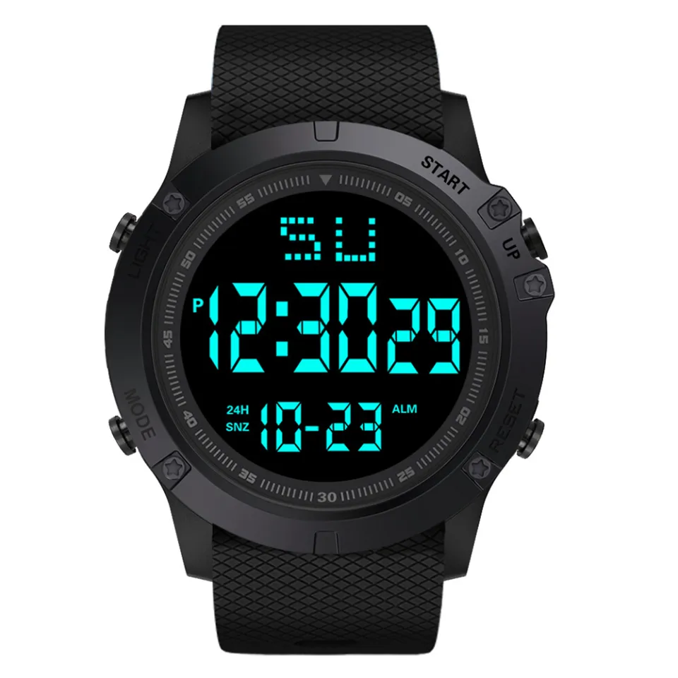 Digital wrist watch with stopwatch on sale