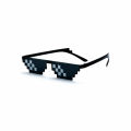 Thug Glasses Funny Mosaic Glasses Net Red Pixel Photography Performance Sunglasses for Men and Women Sunshade Sunglasses Coding anime. 