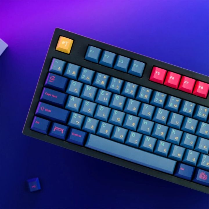 GMK Japan Kabukicho Cherry Profile Keycap 129 Keys PBT Dye Sublimation Japanese Keycap Mechanical Keyboard Keycaps for MX Switch