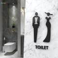 WC Sign Male Female Self Stick Signage Bathroom Sign Decor Toilet Door Sign. 