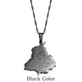 Anniyo 3.2cm India Punjab State Map Pendant Necklace Jewelry #233521.
