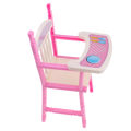 Lovely Reborn Doll Dinner Chair Baby Dolls Highchair Set, for 9-11inch Doll, Also for Dollhouse Dining Room Furniture Toy Decor. 