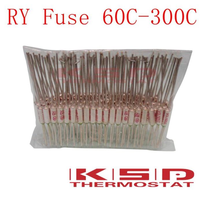 5pcs Thermal fuse RY Tf 175 180 184 Celsius degrees 10A250V Metal Thermal Protector thermal fuse metal shell Thermal Cutoff