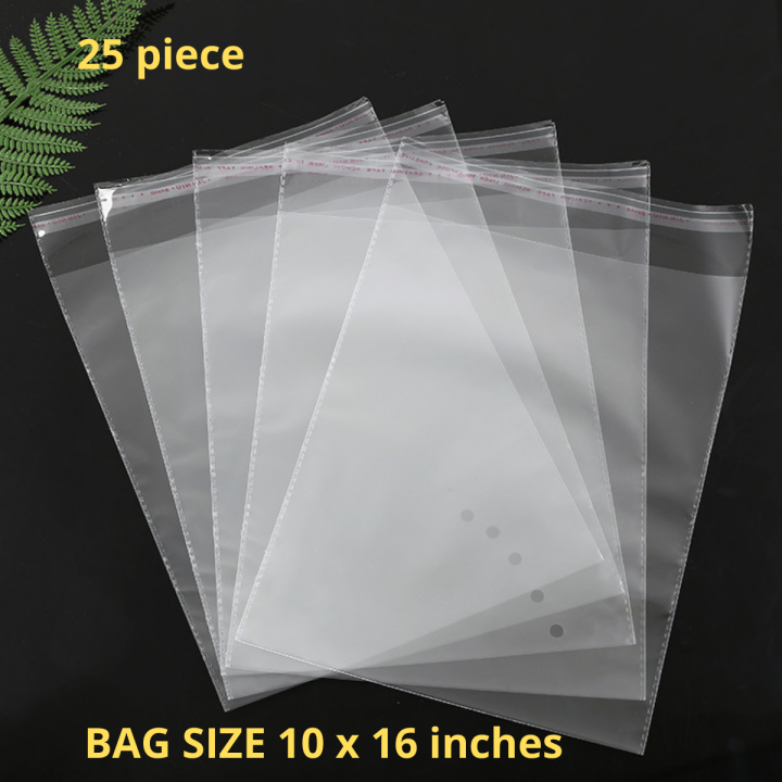 Plain Transparent Plastic Poly Bag Sealable Poly Bag Packing Bag Size 10x16 Inch Clear Self-adhesive Clothing Plastic Packaging Bag, OPP Bag for Apparel Pants Jeans,    Quick Details