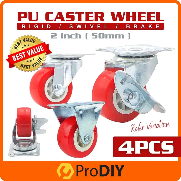 4%20pcs%20Heavy%20Duty%2050mm%202''%20%20Rubber%20Wheel%20Swivel%20Castor%20Wheels%20Trolley%20Caster%20Brake%20Set%20of%20castor%20-%20Image%203