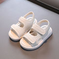 GC Baby Girls Boys Sandals Anti-slip Soft Sole Beach Shoes Mesh Solid Color Lightweight Sandals For 1-4 Years Old Kids.