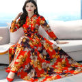 New Attractive Stylish Long Gown Dress Digital Print Maxi Dress One Piece Long Kurti For Women. 