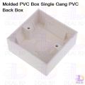 Molded PVC Box SINGLE Gang PVC Back Box For Gang Switches Gang Socket 86x85x33mm Faceplate Wall Mount Switch Socket White PVC Deep Box.