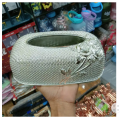 European Style Acrylic Tissue Box Holder ( Golden).