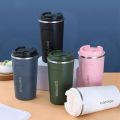 Insulated Coffee Cup | Double Walled Insulated Stainless Vacuum Coffee Travel Mug with Leakproof Flip Lid Keep Coffee Tea Hot and Soft Drink Cold. 