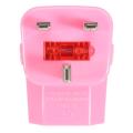 World Travel Adapter Dual 2 USB Plug Charger Power Converter Adaptor Pink.
