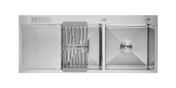 Stainless%20Steel%20Hand%20Made%20kitchen%20sink%20Double%20Bowl%20Single%20tray%2040x20"%20Teka%20Brand%20-%20Image%203