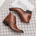 Men's formal shoes Men's leather boots Martin boots men s business shoes leather shoe men formal shoe boots men high Chelsea boots for men boots. 