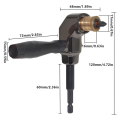 Right Angle Drill Attachment, All Metal Body 90 Degree Drill Adapter with Detachable Handle, Drill Bit Corner Adapter.