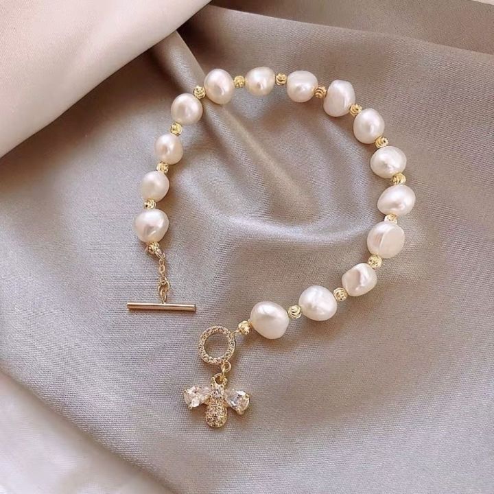 2021%20Elegant%20Baroque%20Pearl%20String%20Bracelet%20For%20Woman%20Luxury%20Zircon%20Bee%20Pendant%20Bracelet%20Fashion%20Girl's%20Sweet%20Jewelry%20-%20Image%203