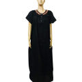Embroidery Worked Maternity Maxi for Women Pure Cotton Free Size Short Sleeve. 
