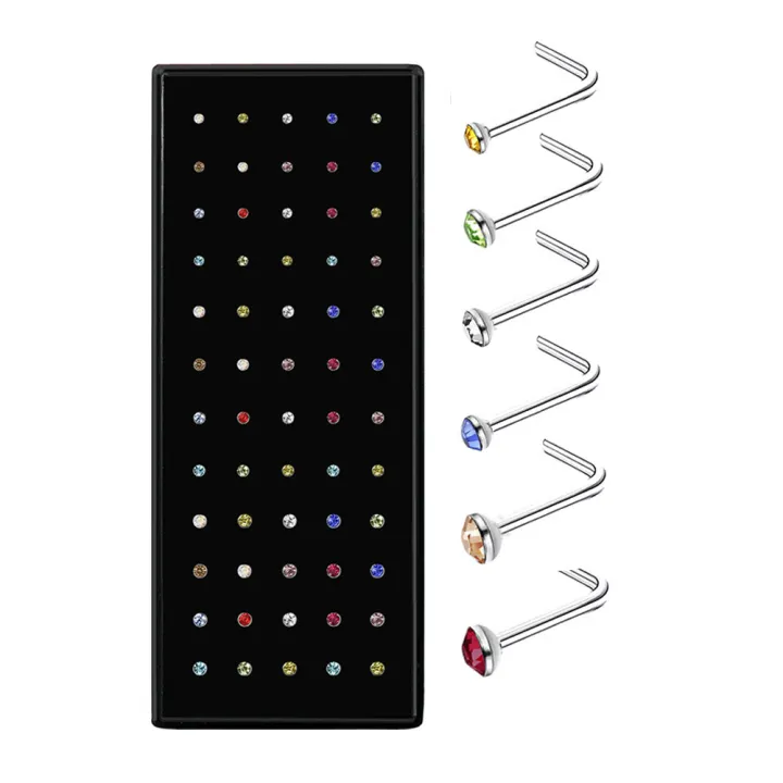 60PC%20Stainless%20Shape%20Ring%20Nose%20Multicolor%20Nariz%20Piercing%20Bend%20Steel%20Women%20Aro%20Fashion%20Crystal%20Set%20-%20Image%202