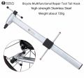 Riro Multifunctional Repair Tool Tail Hook Corrector for MTB Road Bike Rear Derailleur Hanger Alignment Gauge Stainless Steel. 