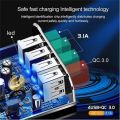 4USB Qc 4.0 Qualcomm Quick Charge 4 3.0 3.1A USB Fast Charging Power Adapter for Samsung IPhone HTC 4 Ports Phone Charger EU US.