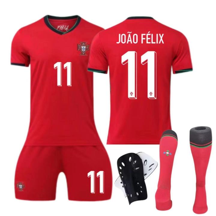 Cup ortugal home jersey size 7 Cristia onaldo children's adult set football jersey