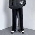 Spray Dyed Jeans for MeninsFashion High Street Wide Leg Daddy Pants Retro Draping Loose Straight Mop Pants. 